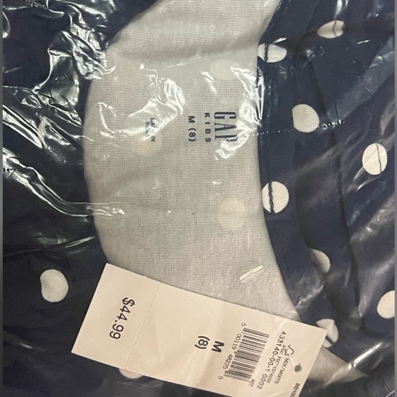 NWT Kids Skort Two-Piece Outfit - navy and white polka dots - Picture 3 of 4